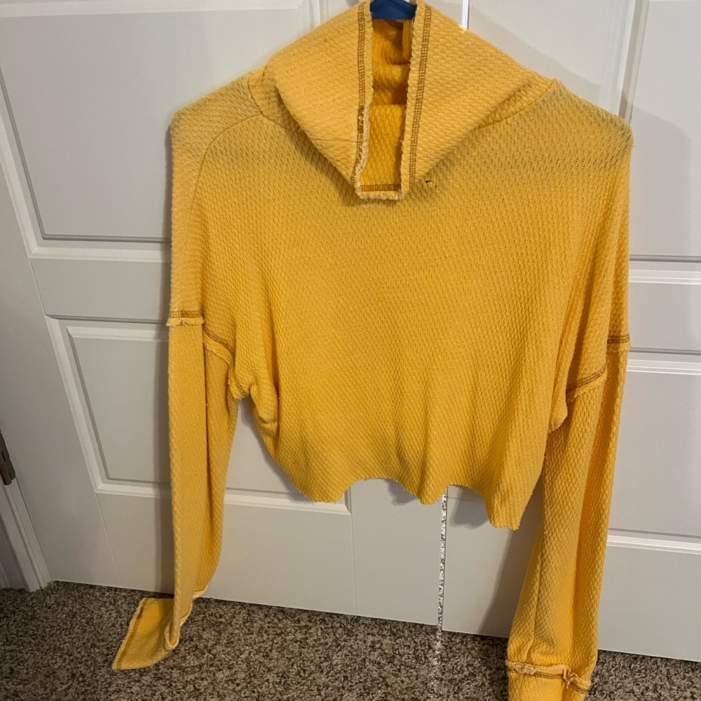 Urban Outfitters Mustard Textured Hoodie